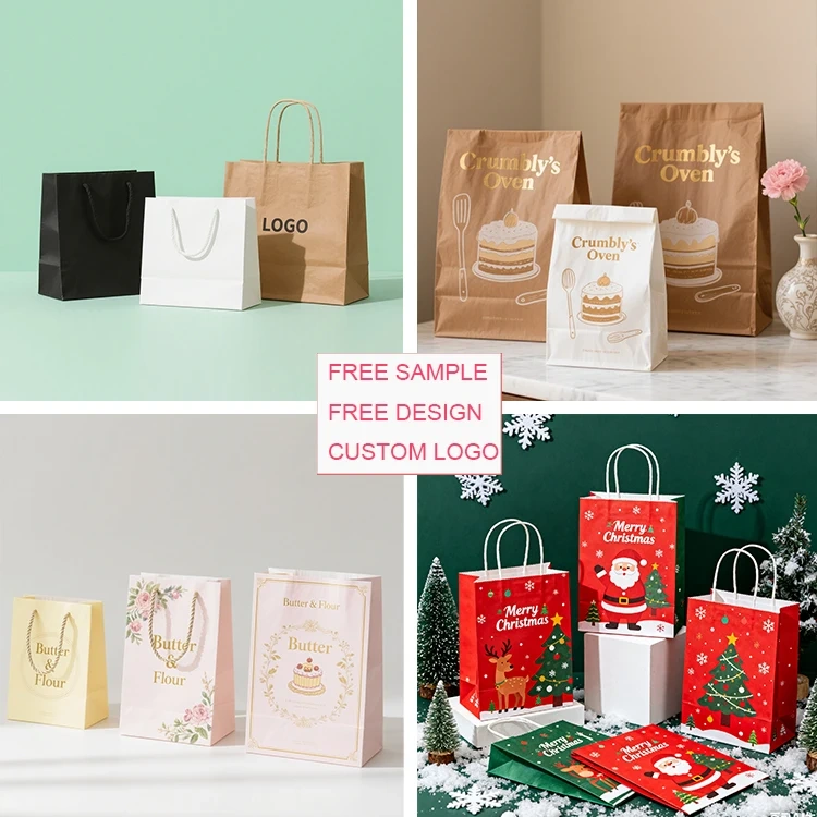 Customized Luxury Recyclable Gift Shopping Paper Bag Packaging for Small Business Your Own logo Print
