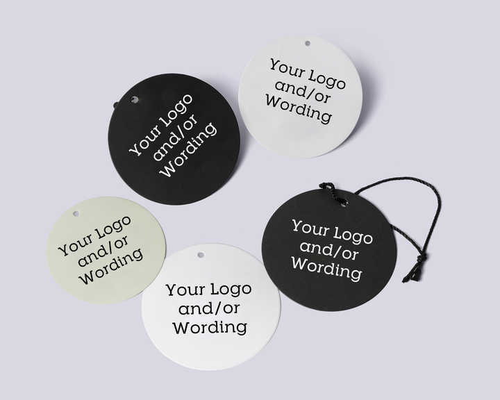 High Quality Customized Round Name Brand Logo Clothing Labels Print Label Paper Hang Tag