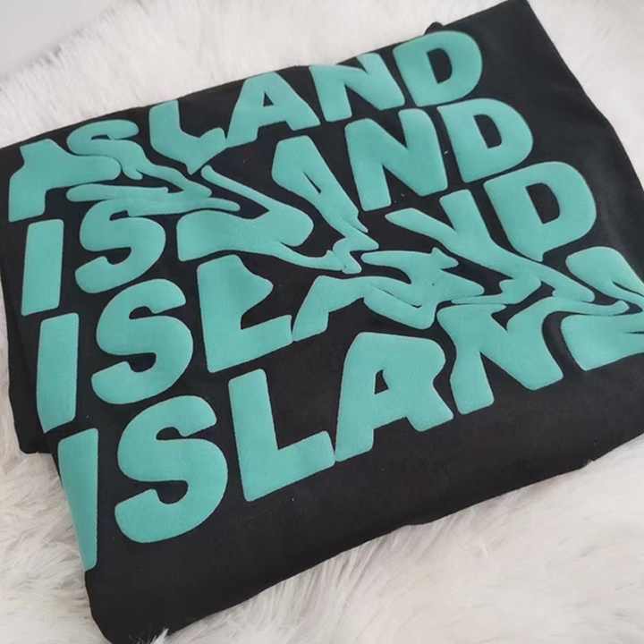 Wholesale Custom 3d Letter Flock  t Shirt Puff Print LOGO HTV Heat Transfer Vinyl Patches for Hoodie Ready to Press