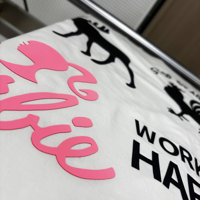 Customizable 3D Puff Print Vinyl Transfer Screen-Printed Logo Lettering T-Shirt Heat Transfers Plastisol Film Vinyl Stickers