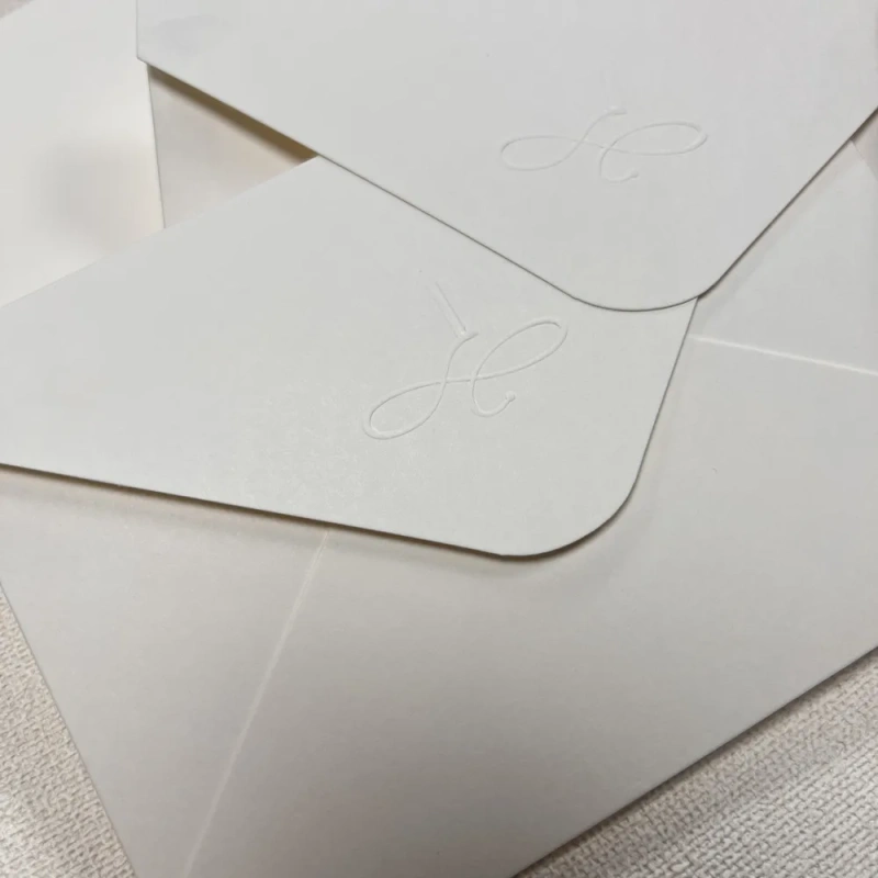 High Quality Custom Textured Paper Thank You Cards Embossed Matte Business Cards