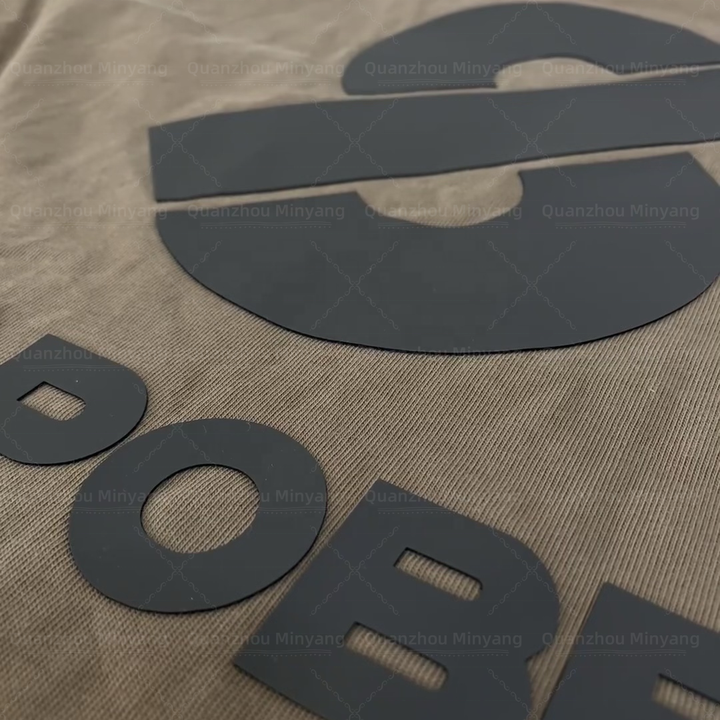 Custom 3D Silicone Print Washable Reflective Logo Heat Transfer for Clothing PVC PET T-Shirts Leather Bags Made With Plastisol