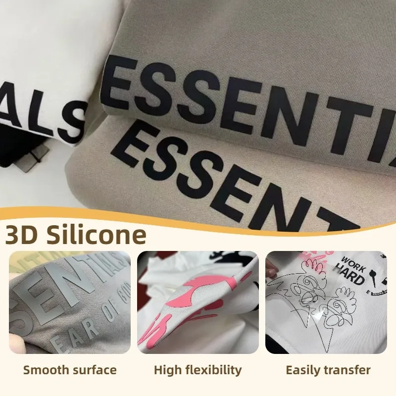 Custom Prt Label Heat Press Logo 3d Rubber Silicone Custom Garment 3d Silicone Logo Heat Transfer