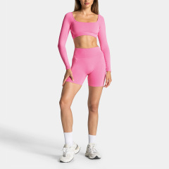 Long sleeves + shorts pink