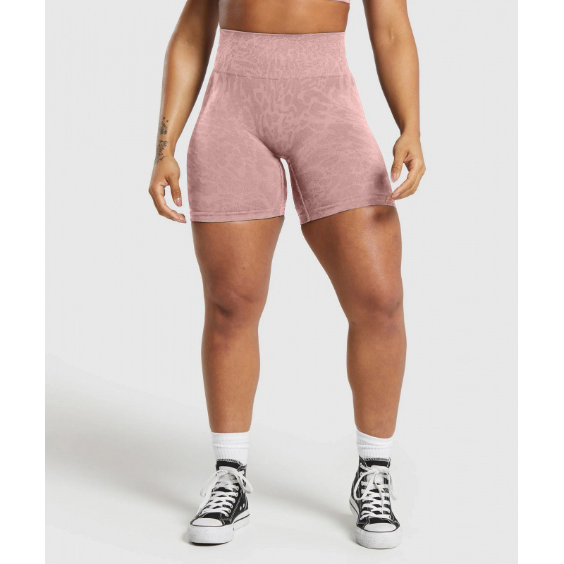 Shark-inspired leopard print seamless breathable yoga pants, running and fitness shorts, outdoor twisted back yoga bra for women.