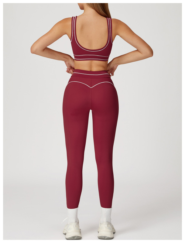 ZC-ECK7028-CK Women's Color Block Brushed Yoga Leggings