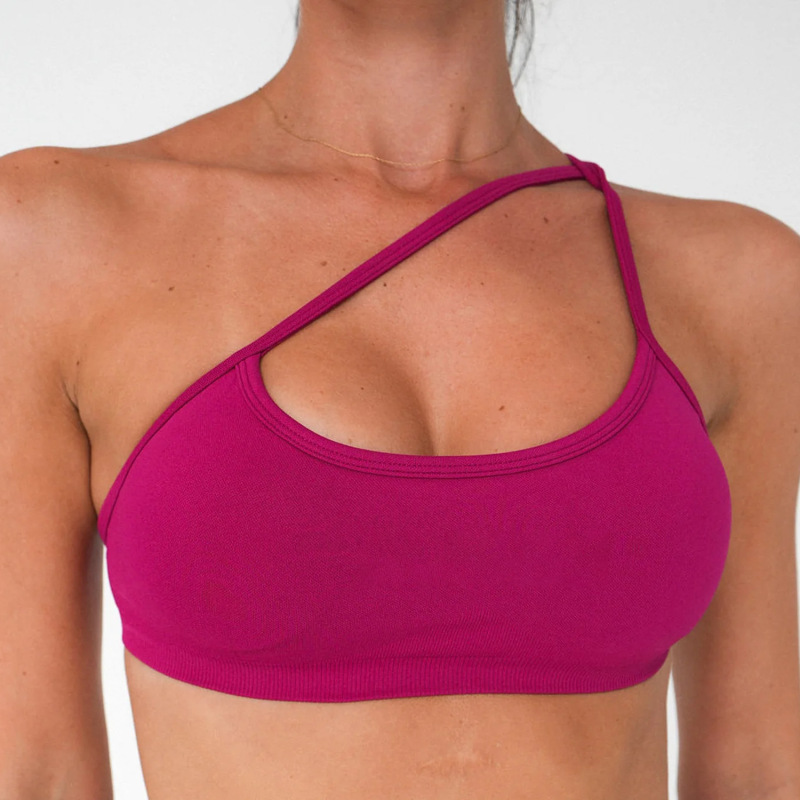 Cross-border AliExpress Seamless High-Elastic Yoga Bra Lycra Spandex Three-Way Detachable Shoulder Strap Fitness Bra Vest