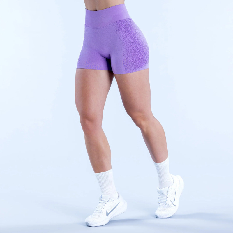 Seamless high-waisted ruched hip-lifting yoga shorts, sports fitness pants, high-elasticity hip-shaping yoga shorts on Amazon cross-border e-commerce platforms.