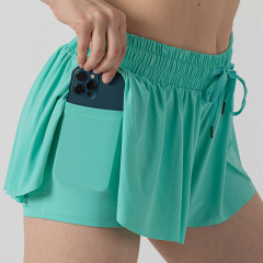 Apple green mini skirt