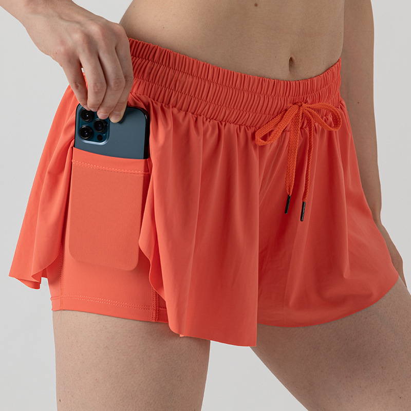 2024 New Cross-Border Amazon Bestseller Yoga Wear Running Fitness Tennis Skirt Pants with Pockets Women's Sports Shorts