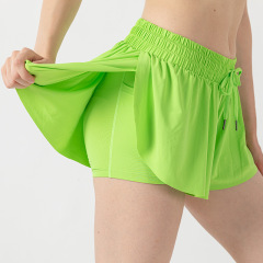 grass green short skirt