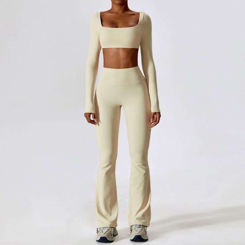 Zechuang Autumn Shockproof Naked Yoga Suit Quick-drying Tight Fitness Clothing Leisure Sports Suit Women's 8232