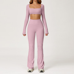 8232 long sleeves + 8232 bell bottoms—rose purple
