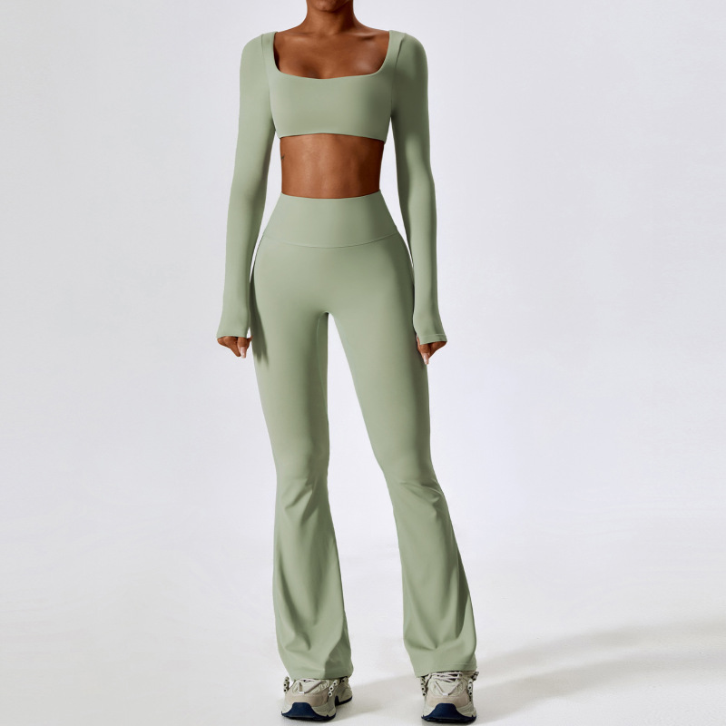 Zechuang Autumn Shockproof Naked Yoga Suit Quick-drying Tight Fitness Clothing Leisure Sports Suit Women's 8232