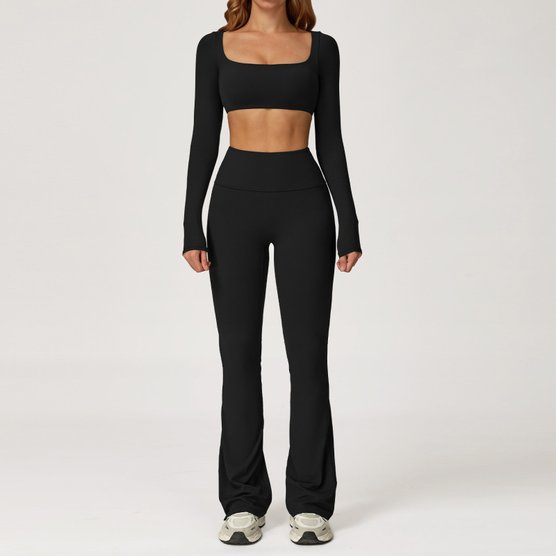 Zechuang Autumn Shockproof Naked Yoga Suit Quick-drying Tight Fitness Clothing Leisure Sports Suit Women's 8232