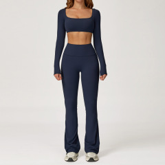 8232 long sleeves + 8232 bell bottoms—cobalt blue