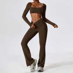 8232 long sleeves + 8232 bell bottoms camel brown