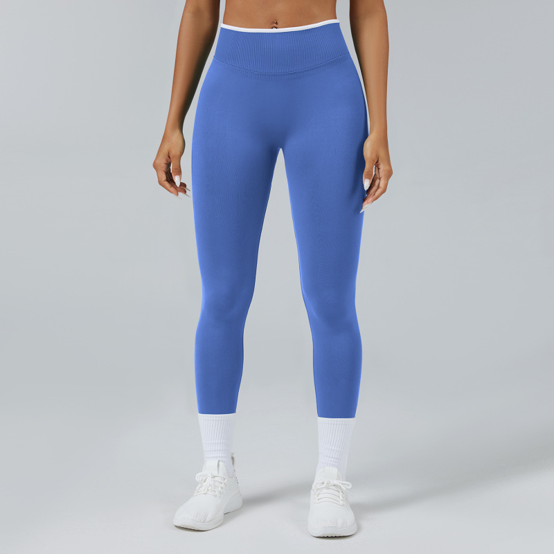 Cross-border European and American style seamless slimming yoga pants for women, suitable for running, sports, outdoor use, quick-drying fitness.