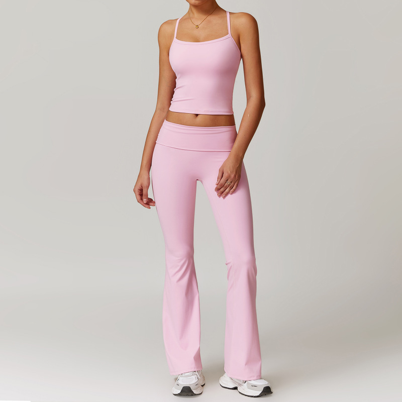 ZC-8519TZ-BX+CK Cross-border sanding beauty back yoga clothing suit