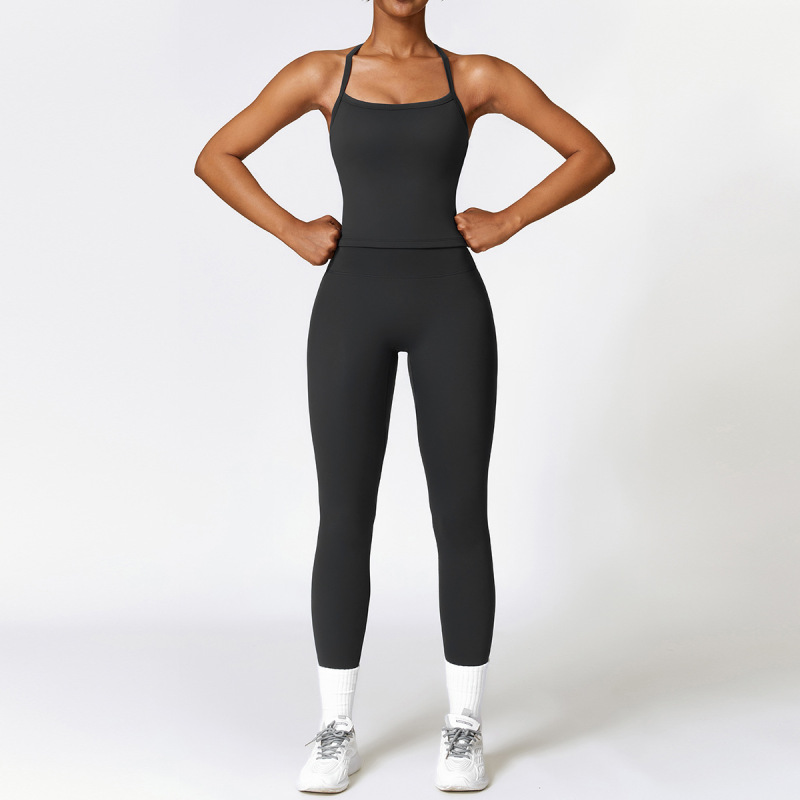 ZC-8519TZ-BX+CK Cross-border sanding beauty back yoga clothing suit