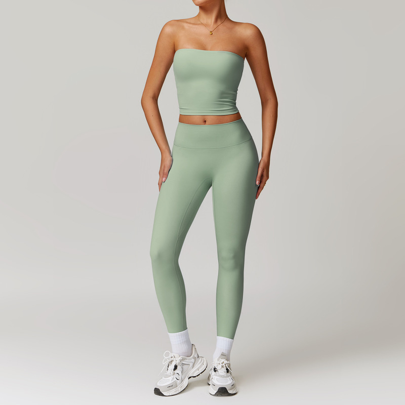 Cross-border sanding beauty back yoga clothing suit high waist tight yoga long sleeve fitness clothing sports suit women 8886