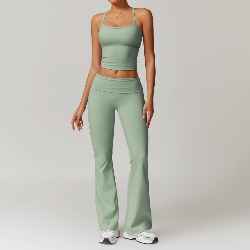 ZC-8519TZ-BX+CK Cross-border sanding beauty back yoga clothing suit