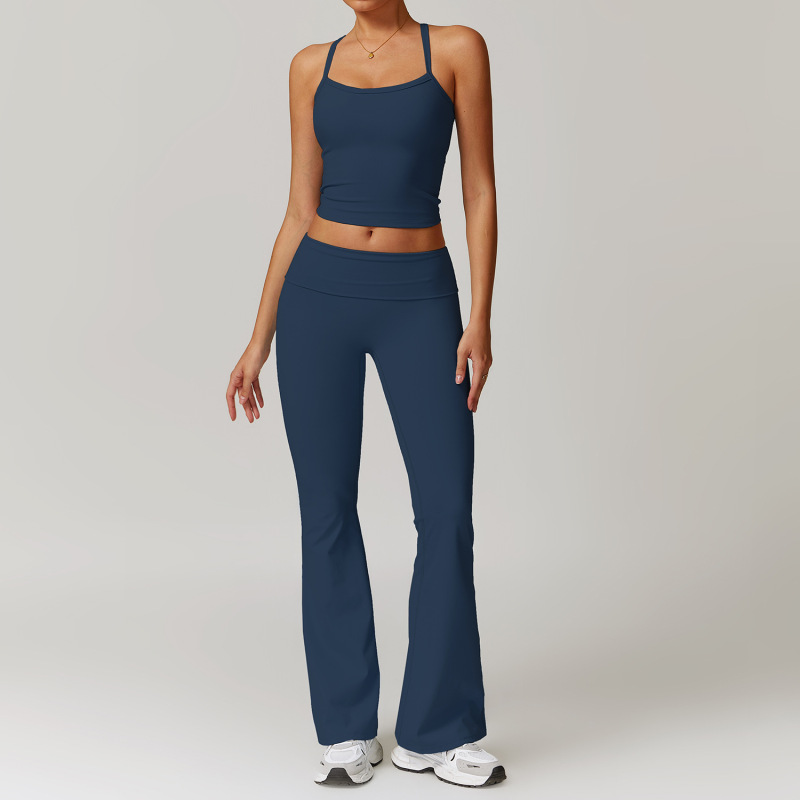ZC-8519TZ-BX+CK Cross-border sanding beauty back yoga clothing suit