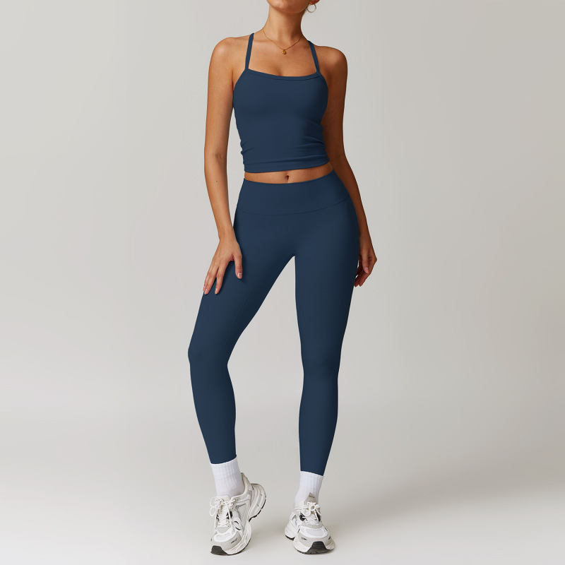 ZC-8519TZ-BX+CK Cross-border sanding beauty back yoga clothing suit