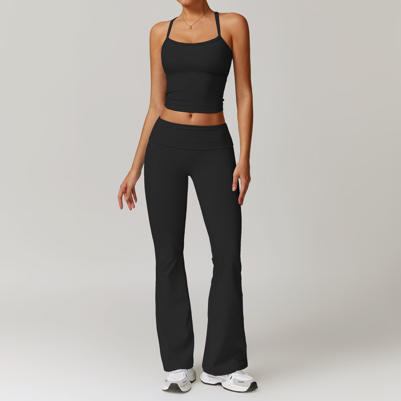 ZC-8519TZ-BX+CK Cross-border sanding beauty back yoga clothing suit