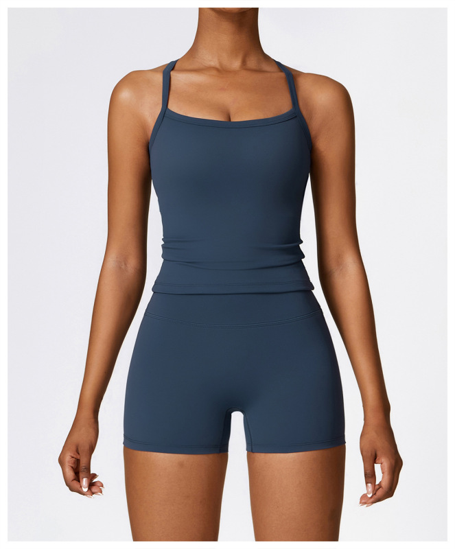 ZC-8519TZ-BX+CK Cross-border sanding beauty back yoga clothing suit
