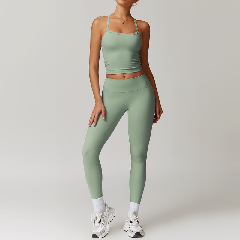 ZC-8519TZ-BX+CK Cross-border sanding beauty back yoga clothing suit