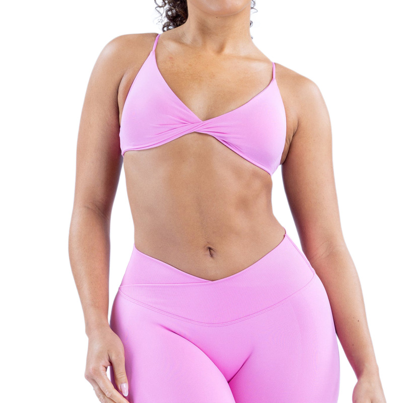 European and American style nude yoga bra, tight-fitting quick-drying running and fitness bra, outdoor cycling cross-back fitness underwear