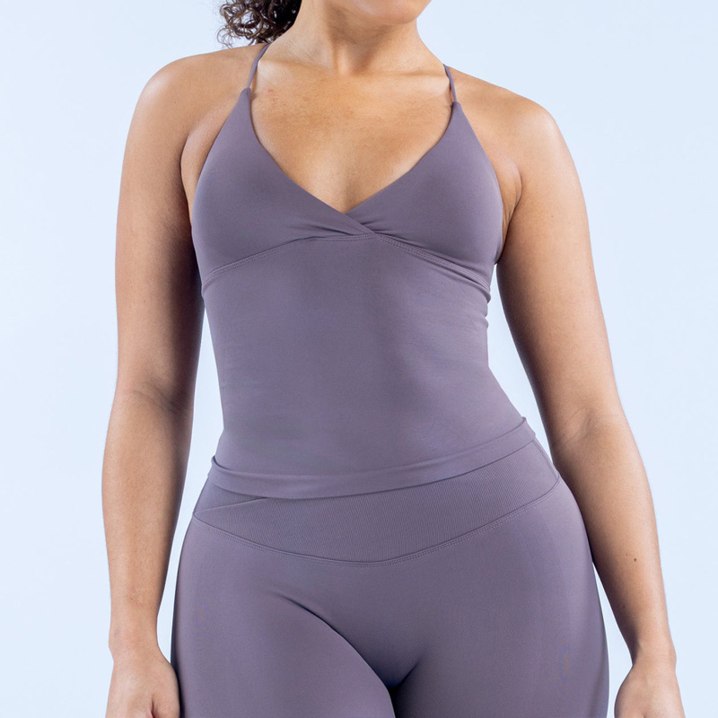 Seamless Yoga Vest for Women, Fitted, Breathable, Quick-Drying Sports Vest, Outdoor Running Fitness Top, Amazon Cross-Border