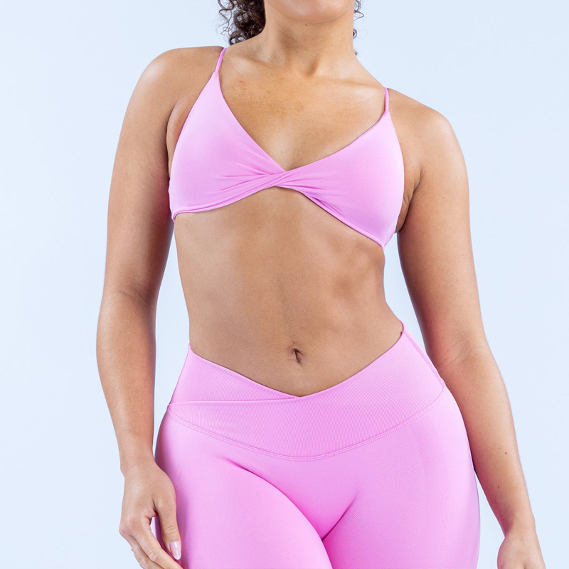European and American style nude yoga bra, tight-fitting quick-drying running and fitness bra, outdoor cycling cross-back fitness underwear