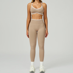 9245 bra + 9245 pants — a striking white and brown color combination