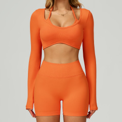 9245 long-sleeved shirt + 9245 shorts — Hermes Orange
