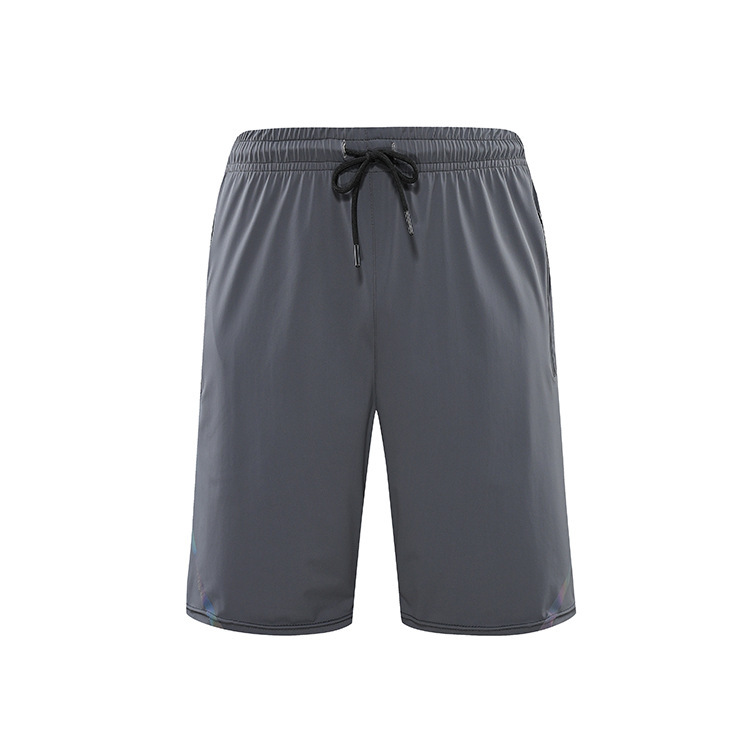 Summer Ice Silk Men's Loose Over-the-Knee Five-Point American Basketball Shorts Quick-Dry Fitness Sports Shorts Breathable Cool Feel