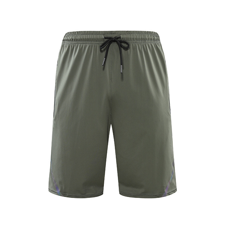 Summer Ice Silk Men's Loose Over-the-Knee Five-Point American Basketball Shorts Quick-Dry Fitness Sports Shorts Breathable Cool Feel