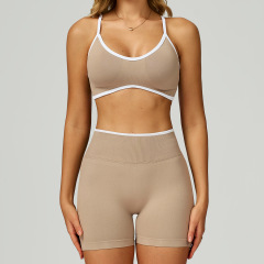 9245 bra + 9245 shorts — a striking white-brown combination
