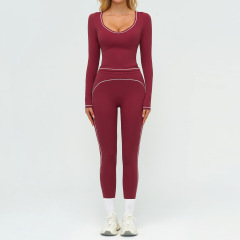 7028 long-sleeved shirt + 7028 trousers - Cherry Red