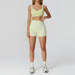 7028 bra + 7028 shorts - lemon green