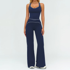 7028 Vest + 7028-2 Wide-Leg Pants - Badge Blue