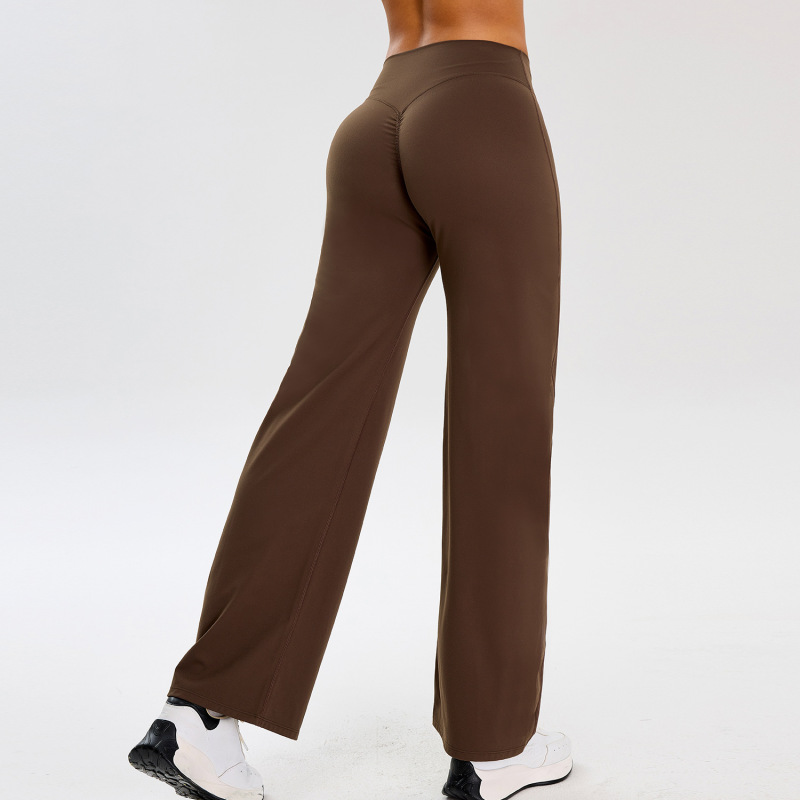 Autumn/Winter New Style High-Waisted Yoga Pants for Women, Loose Fit, Casual Sports Pants, Butt-Lifting Peach Fitness Long Pants