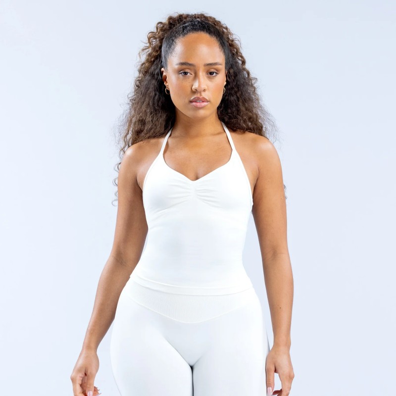 DFYNE New Sports Yoga Vest for Women, Halter Neck Bra, Anti-Exposure, Outdoor Running Fitness Top