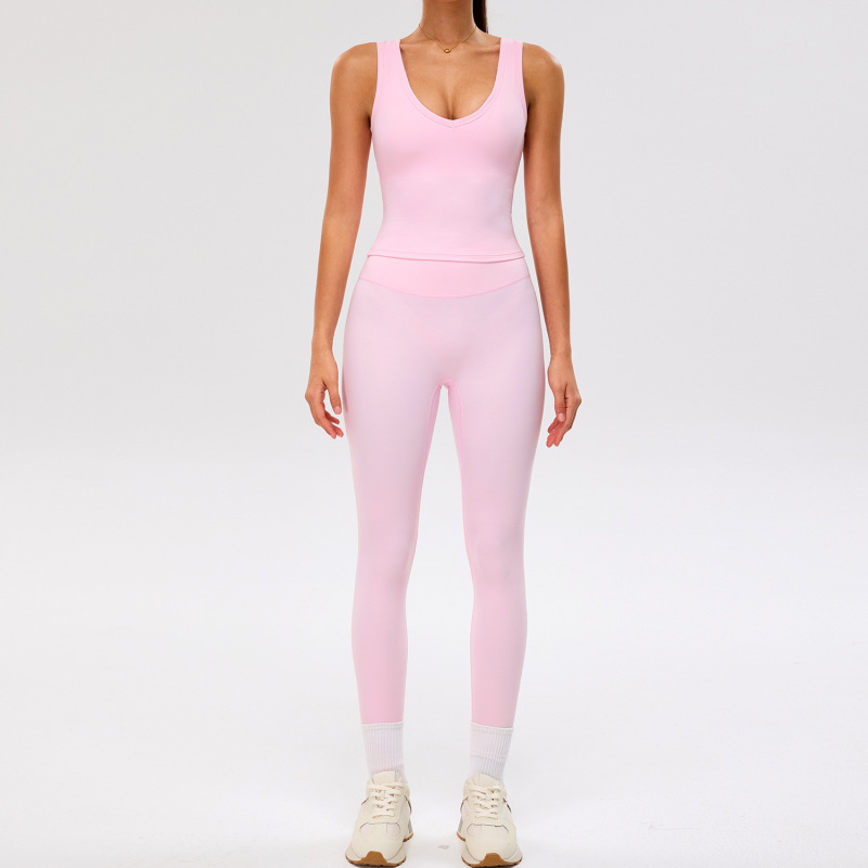 2026 New Brushed Yoga Set for Women, Outdoor Cycling &amp; Running Three-Piece Set, Quick-Drying, Bare-Feel Fitness Sports Set
