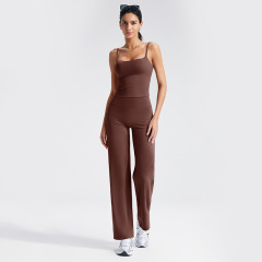 Tank top + trousers dark brown