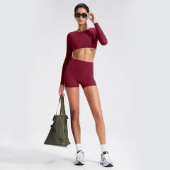 Long-sleeved shirt + shorts Rumba red