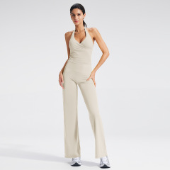 vest + long pants, off-white