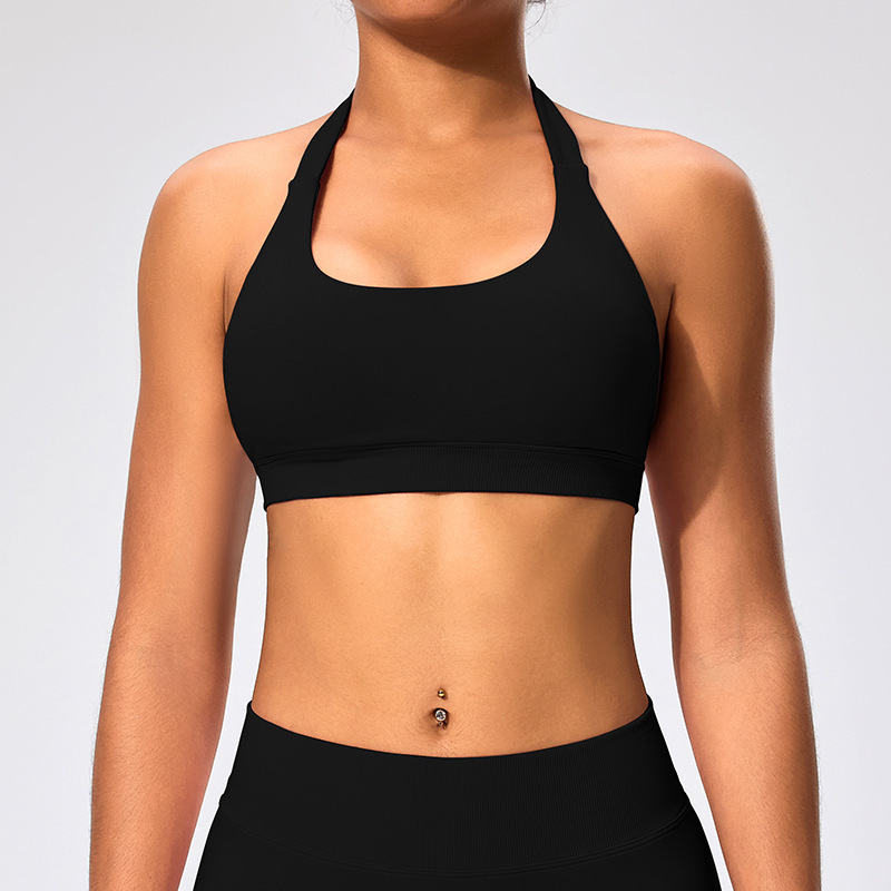 European and American style back-training sports bra, halter neck vest, outerwear, fitness wear, yoga bra, yoga top