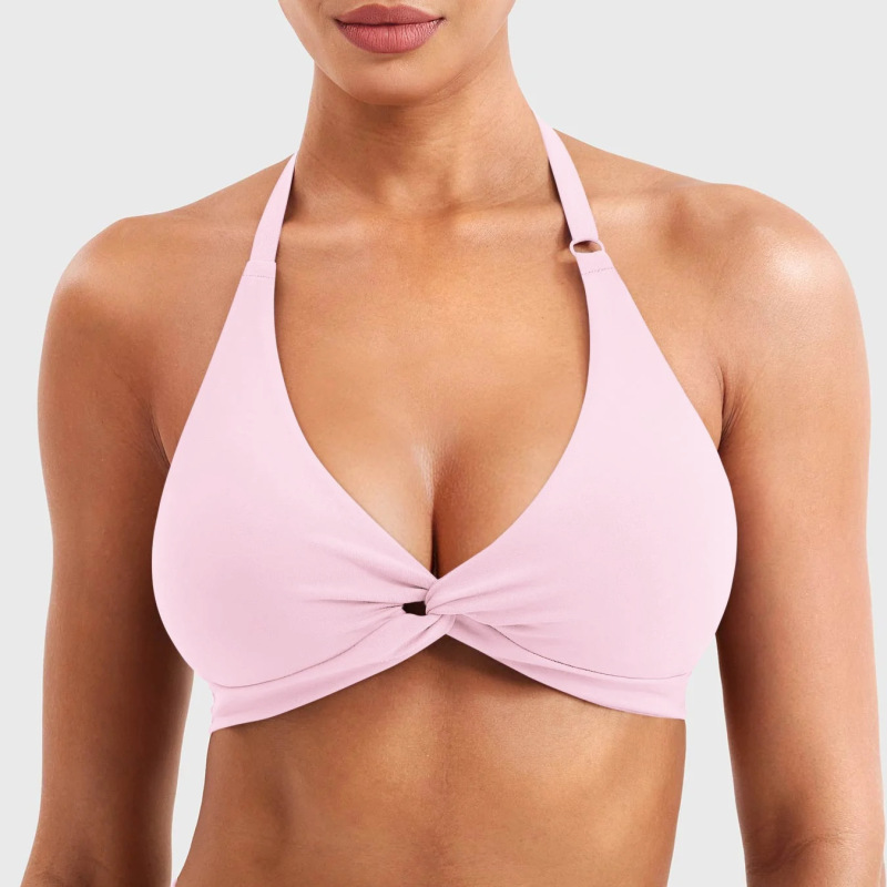 Cross-border summer nude-feel yoga fitness sports bra for women, Pilates quick-dry halter neck beautiful back bra